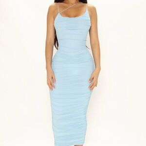 Fashion Nova Show Off Mesh Midi Dress